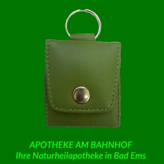 Homeopathic green leather pocket case for 5