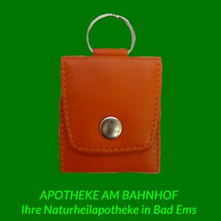 Homeopathic orange leather pocket case for 5