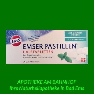 EMSER Pastillen mit Menthol ZF 30 Lutschtabletten