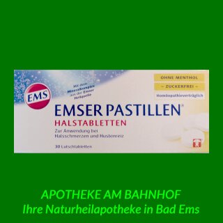 EMSER Pastillen ohne Menthol ZF 30 Lutschtabletten