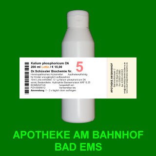 Biochemie Nr.  5 Kalium phosphoricum D6 Lotio 200 ml