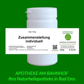 Schüßler-Salze individuelle Pulvermischung 250 g - Bombastus