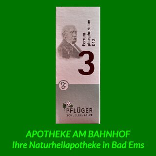 Biochemie Nr.3 Ferrum phosphoricum D12 - 15g Globuli