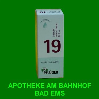 Cell-salt Nr.19 Cuprum arsenicosum 6D Pflüger 30 ml solution