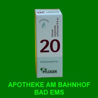 Cell-salt Nr.20 Kalium aluminium sulf. 6D Pflüger 30 ml solution